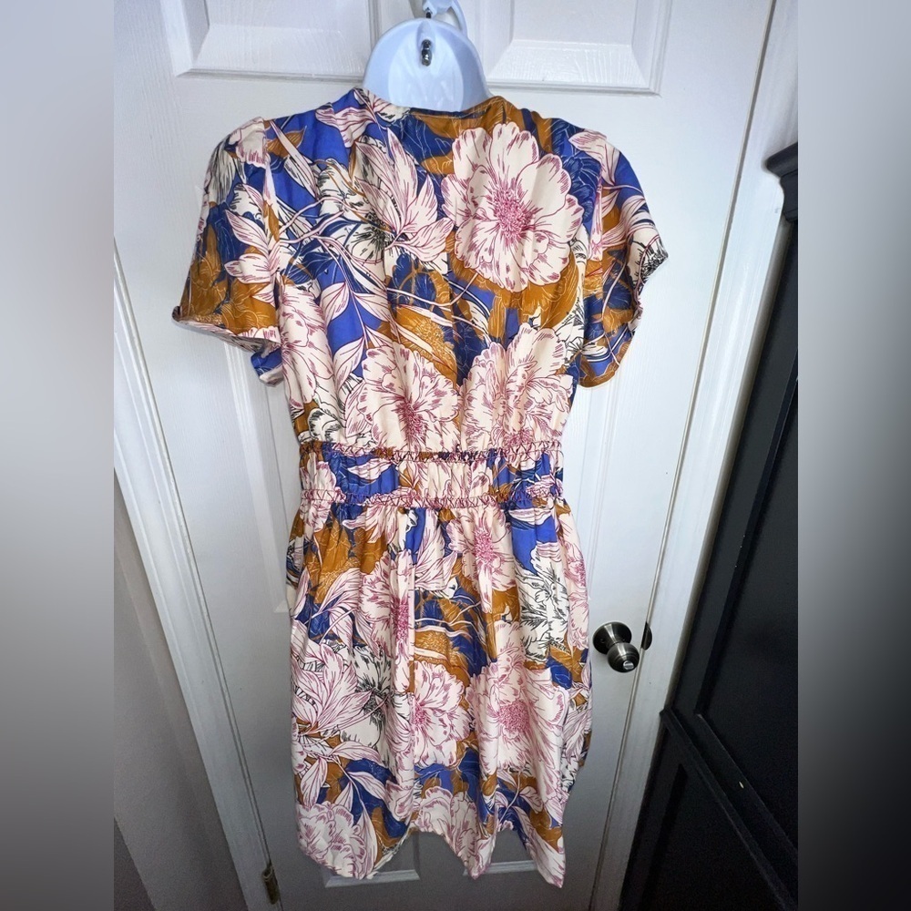 NWT B.O.G Band Of The Free Women’s Medium Blue Floral Short Sleeve Mini Dress M - Picture 15 of 15